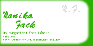 monika fack business card